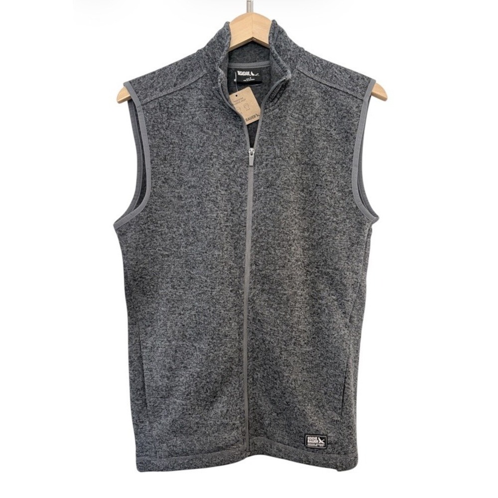 Eddie Bauer Mens Radiator Fleece Vest 3.0 Slate Gray Small NWT Stretch Gilet